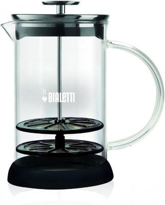 6703 Manual Glass Milk Frother, Silver