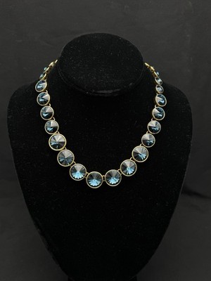 Henri Bendel On Point Blue Glass Collar Necklace, 18''