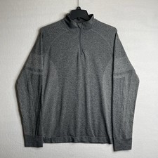 Figs Salta Seamless Quarter Zip Long Sleeve Underscrub Shirt Womens Sz XL Gray