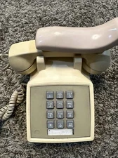 Vtg Bell System by Western Electric Beige Push Button Phone 2500DMG Tested
