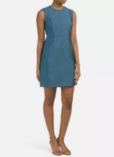 Diane Von Furstenberg 10 Madyson Dress Caledonia Navy Sleeveless Lined Back Zip