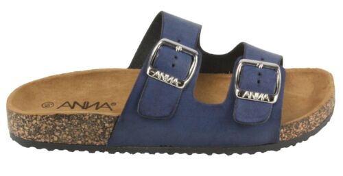 Sandalias planas para mujer ANNA Glory-100 con doble correa puntera abierta - Imagen 4 de 21