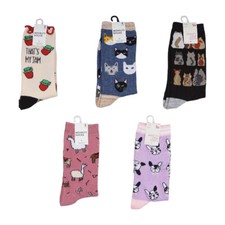 5 PAIRS WOMENS NOVELTY SOCKS NEW PACK 4 MSRP 30