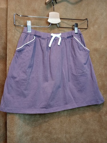 10 in Girls Sizes Hanna Anderson purple skirt with pockets elastic waistband - Picture 9 of 12