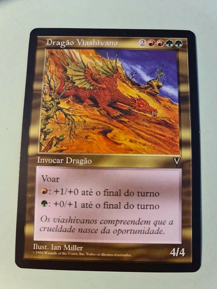 VIASHIVAN DRAGON + QUICKSAND (×3) | VISIONS | PORTUGUESE | MTG | NM | #051 - Image 2 of 4