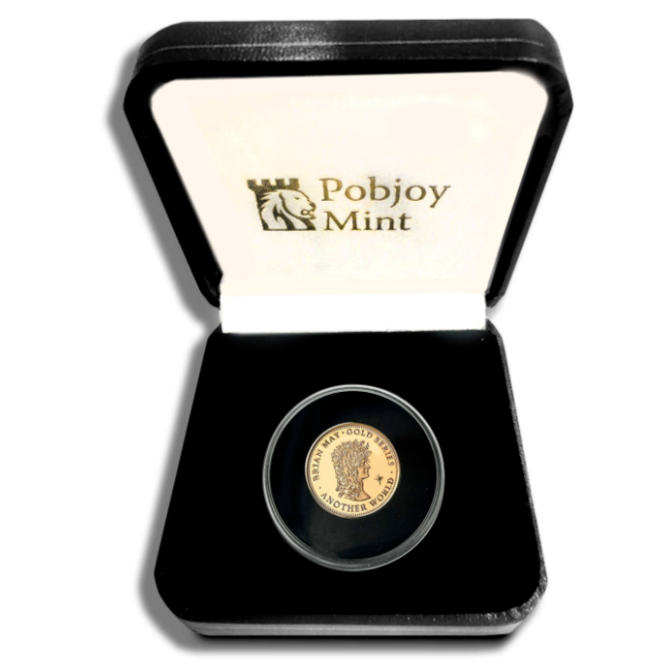 Queen Brian May 2022 Another World Gold Sixpence Coin Guitar Pick