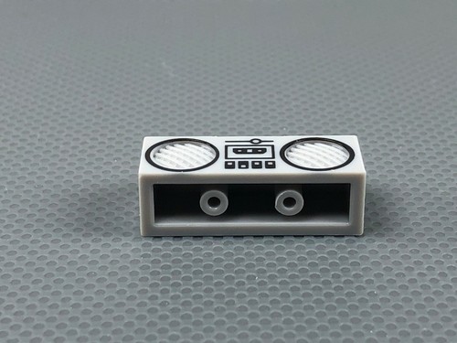 New LEGO Light Bluish Gray Minifigure Radio Boom Box Cassette 93221pb03 (x1) - Picture 7 of 11