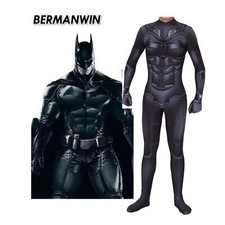 The Batman Bodysuit Superhero Jumpsuit Cosplay Costume Halloween Adult Kids Suit