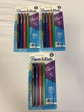 3X Paper Mate Flair Felt Tip Pens, Medium Point 0.7 mm 4 Count