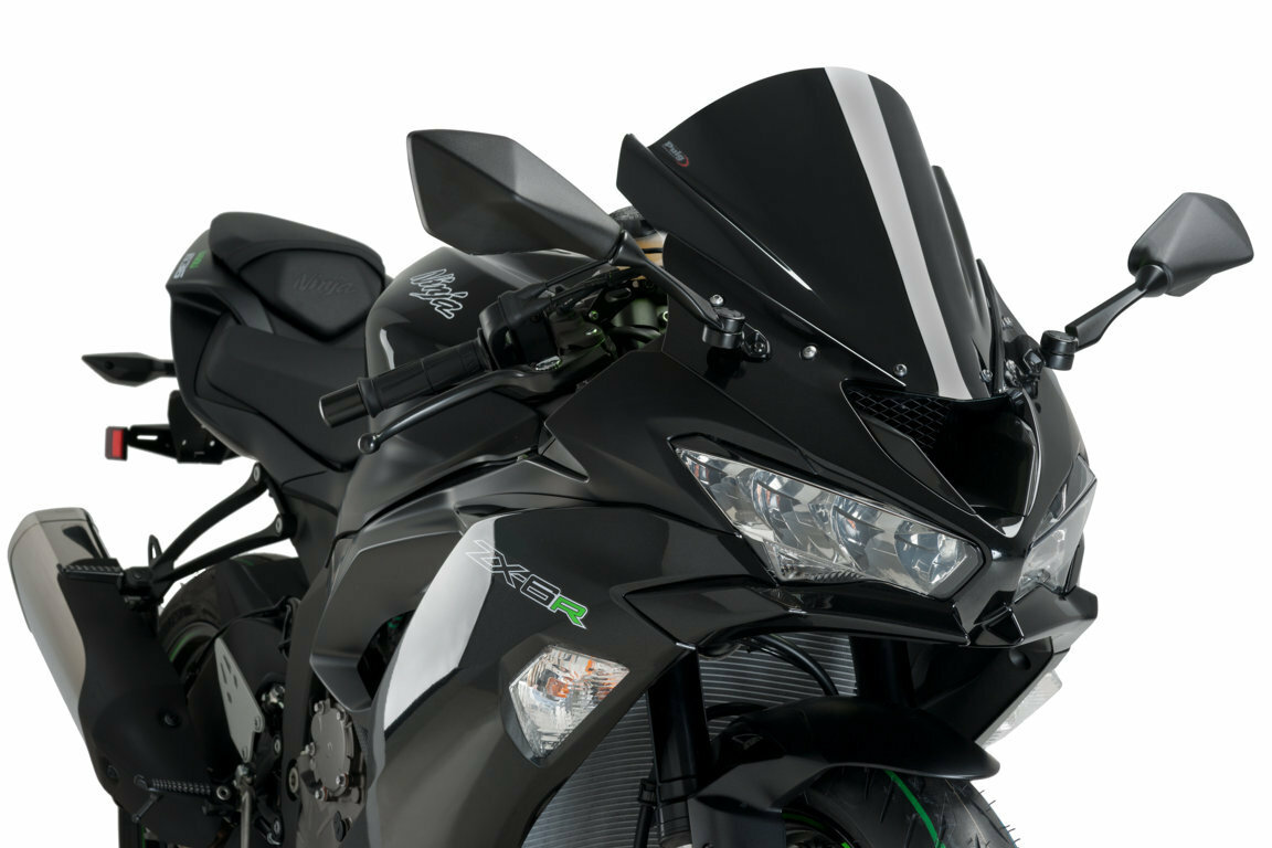 GLASSブラックXL 18-21 ZX6R BLACK PUIG Double Bubble Windshield Windscreen 3177N | eBay