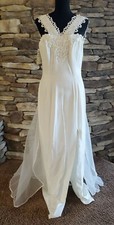 BRIDAL ORIGINAL Wedding Gown White Ivory Simple Elegant Sz 13 14 NWT 3685S 275