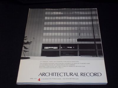 1977 APRIL ARCHITECTURAL RECORD MAGAZINE - US EMBASSY TOKYO COVER - E 4166