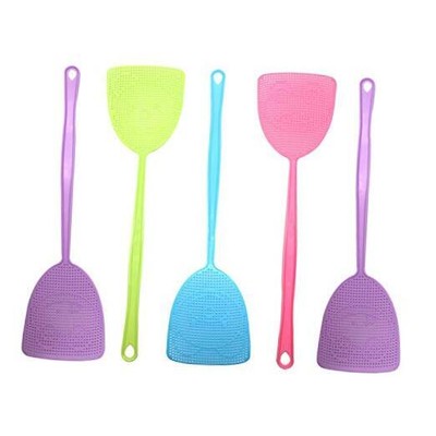 Fly Swatter, 5 Pack Manual Pest Control Colorful Plastic with 17.5'' Durable 5X