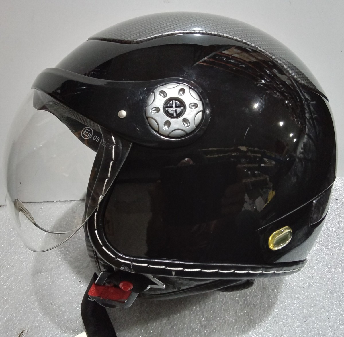 best dot approved low profile full face motorcycle helmet RUANLOV FRP - Integrated Motorcycle Helmets on gloss black bubble Corsair-X Giant Escape 1 Disc Color:Black Watch Tartan