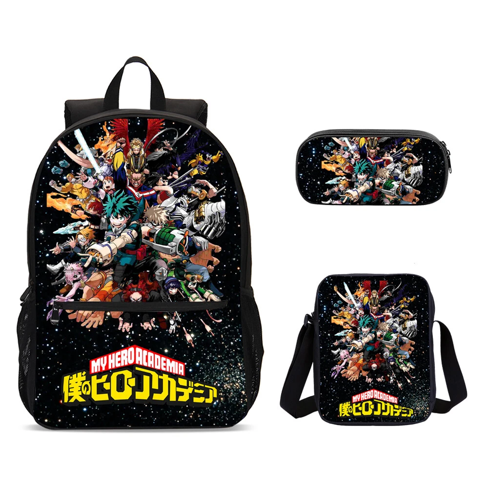 Hero Anime Deku Backpack Set for Boys and Girls