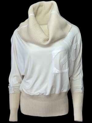 NEW!!! GF FERRE Damen Designer Winter Pullover Grosse Kragen Gr.M,L