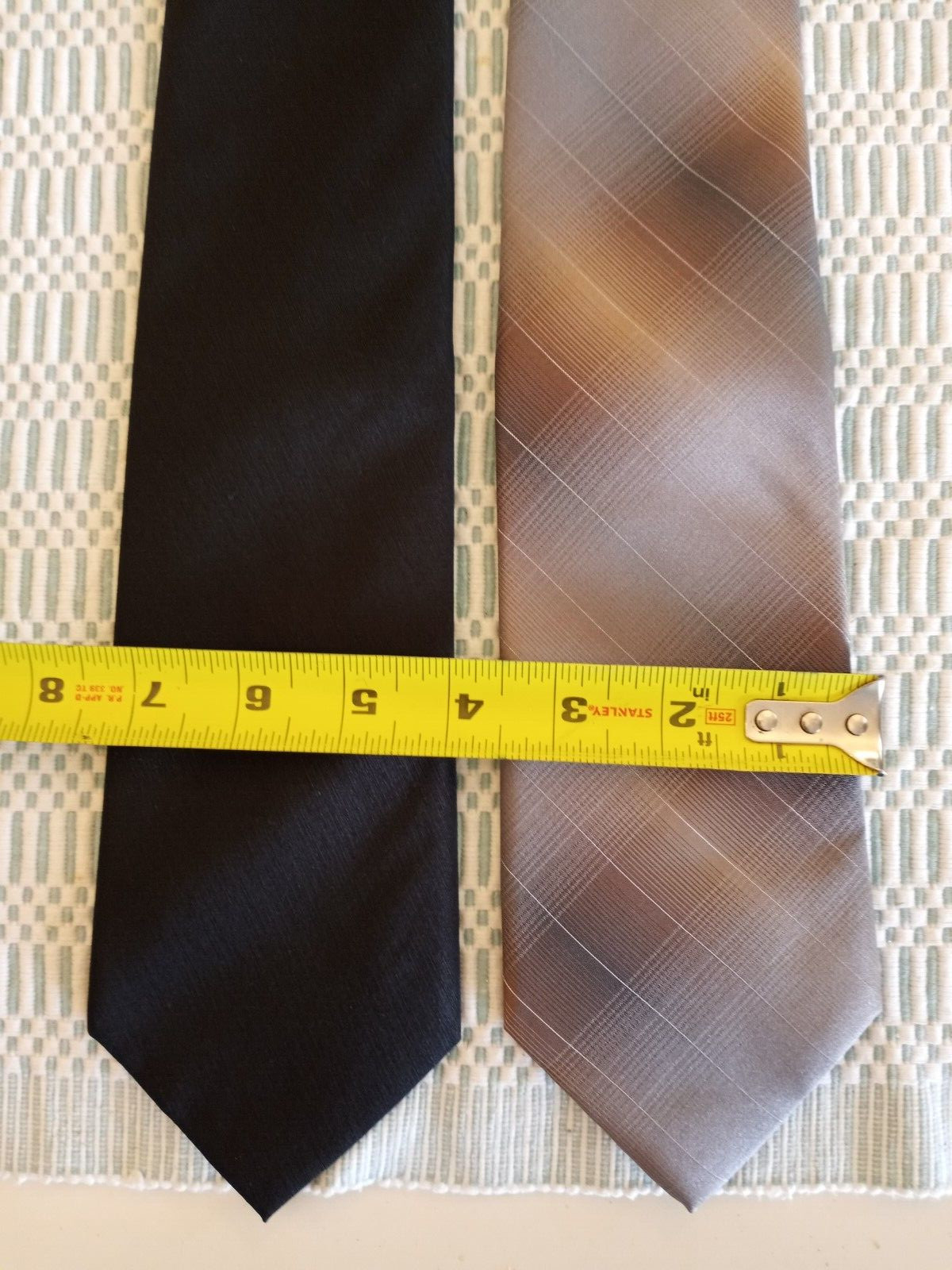 Apt 9 Polyester Tie Black Solid and Gray Tie Men … - image 3