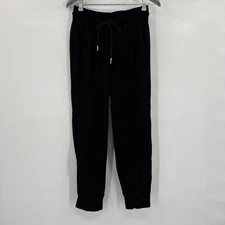 Quince Women's Black Vintage Wash Tencel Utility Joggers Pants sz S NWT