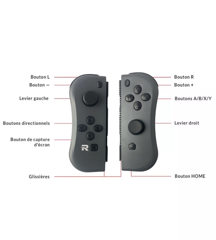 Coppia di Controller Compatibile Nintendo Switch Joystick Sinistro Destro JOY C foto 5
