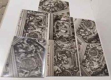 7 FOTOGRAFIE ANTICHE BIANCO NERO DEL 1900 ALINARI SOFFITTO PALAZZO FARNESE