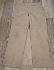 Dickies 874DS Work Pants Trousers Size 33x30 Classic Fit Beige Chinos