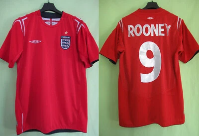 Maillot Angleterre Rooney #9 England 2004 Jersey Umbro Away Football soccer - S - Photo 1/4