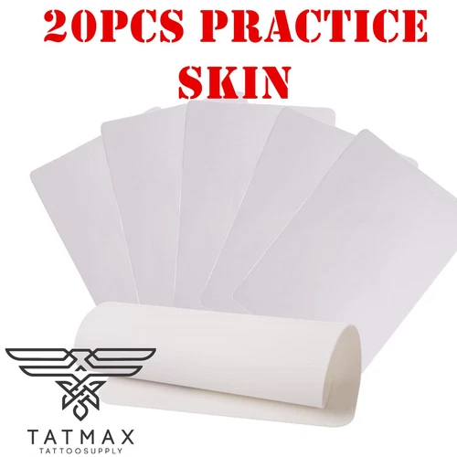 20PCS 8"x6" SILICONE Tattoo or Cosmetic Practice Skin Fake Skin Blank Sheets - product listing photo