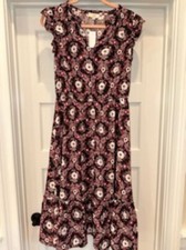 LOFT FLORAL MIDI DRESS SIZE M
