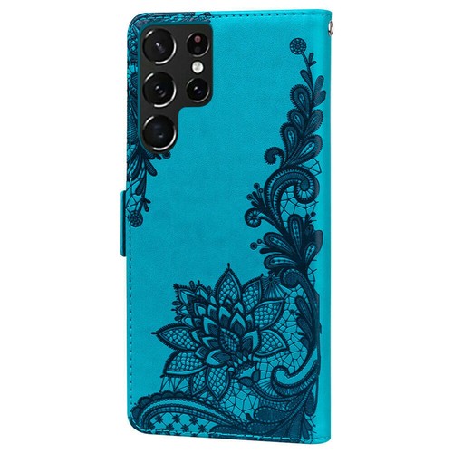 Leather Flower Card Wallet Phone Case For Samsung S22 S21 S20 S23 S24 Ultra A14 - Picture 26 of 37