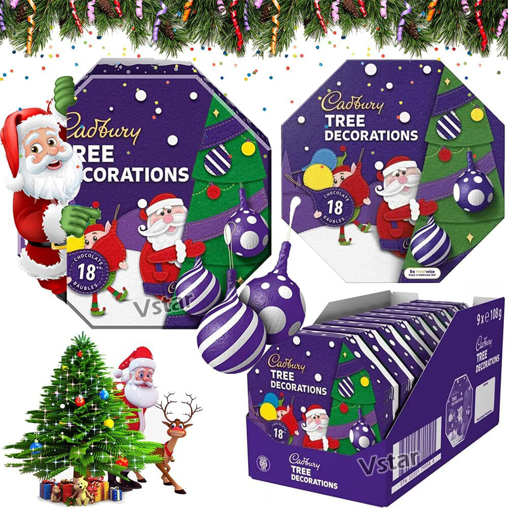 Cadbury Milk Chocolate Christmas Tree Decorations 108 g UK Dispatch