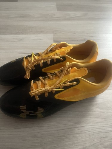 Under Armour Men's Blur Lux MC Black Gold Football Cleats Size 15 3023190-700 - Picture 6 of 7