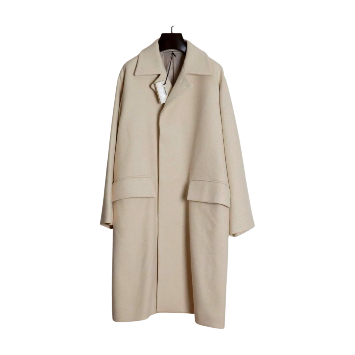 AURALEE オーラリー WOOL SILK MELTON COAT AURALEE Stand Collar Coat Ivory Size 3 Wool Silk Melton JP
