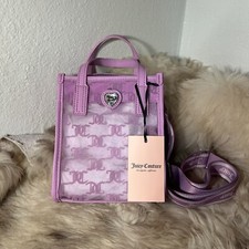 NWT Juicy Couture Gelato Clear Mini Tote Crossbody - Violet Tulle