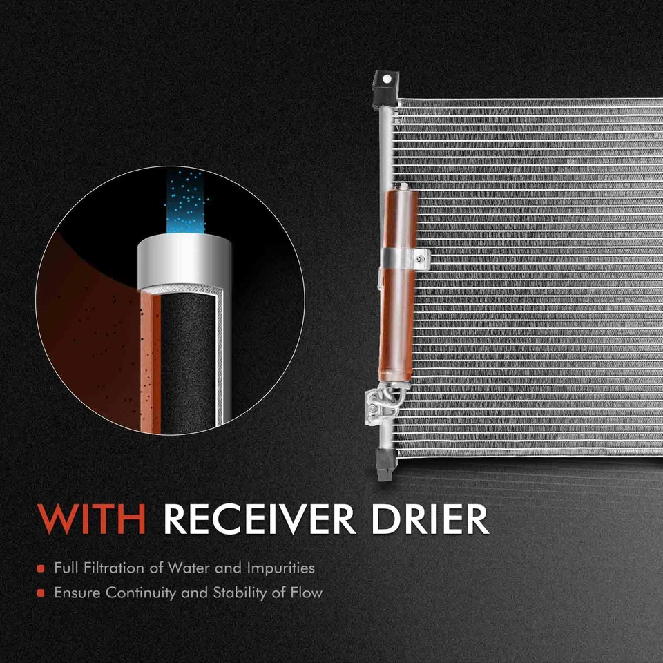 Kit de refrigeración de radiador y condensador de CA para INFINITI M35 09-10 M45 06-10 3,5 L 4,5 L Foto 3 de 4