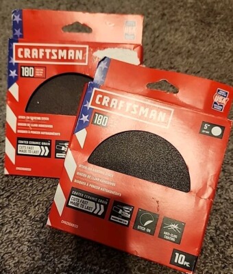 2 Pack - Craftsman CMXZXGA9133 180 Grit 5” Sanding Discs for