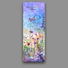 Lost in flowers bookmark unique page saver durable with wildflower field