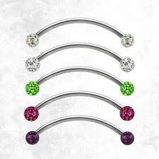 14G Ferido Tops Tongue Rings Titanium Barbell Snakes Eyes Piercing Sold Each