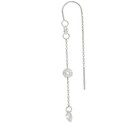 QVC Diamonique Sterling Silver Three Stone Cubic Zirconia Threader Earrings — photo 2