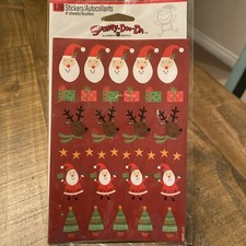 Christmas Stickers Stickety Doo Da American Greetings 136 Count Deer Santa Tree