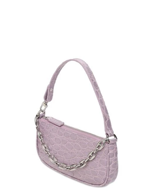 Bellissimo! BY FAR Mini Rachel Croc Borsa a tracolla in rilievo lilla $345