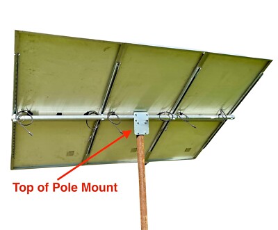 Solar Panel Top of Pole Mount Mounting Bracket for 2''-2.5''-3'' Pipe Universal