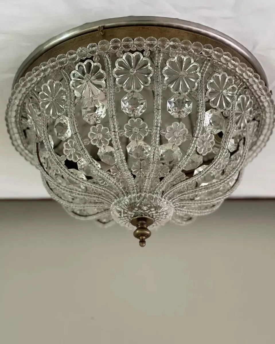 Vintage flush mount chandelier deals