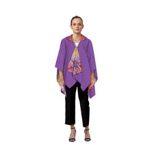 Galleria Monet's Agapanthus Women's Reversible Rain Cape Raincoat