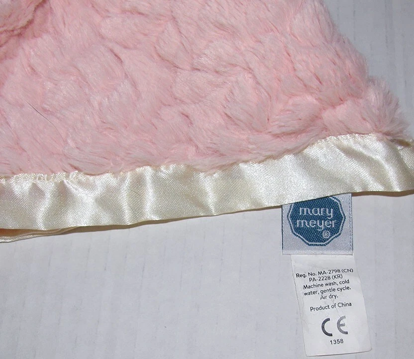 MARY MEYER Baby Putty DUCK Pink Plush Security Lovey Blanket Satin Trim 12.5” - Image 2 of 2