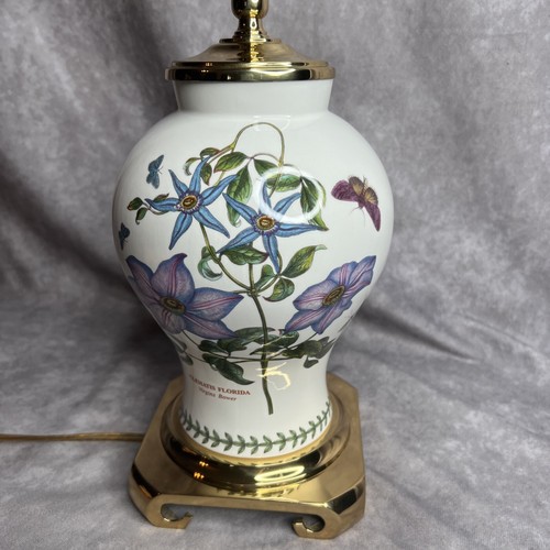 Portmeirion Botanic Garden Table Lamp Clematis Florida Pattern *READ - Picture 12 of 24