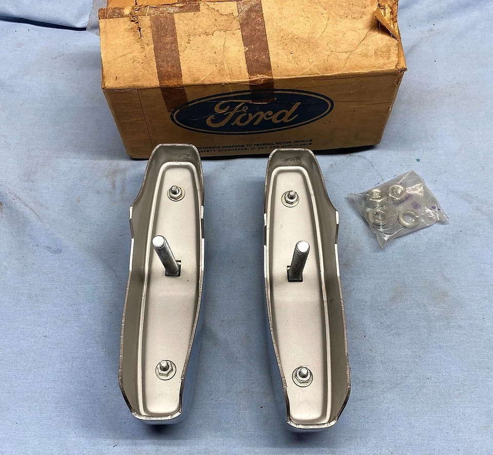 NUEVO DE LOTE 1970 FORD GALAXIE 500 XL LTD PARACHOQUES TRASERO PROTECTORES OEM PAR PIEZA #D0AZ-17984-A Foto 3 de 4
