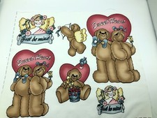 Valentine No Sew Applique Panel Daisy Kingdom Sweet Heart Bear New 100 cotton