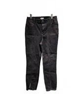 GB Jeans Solid Black Stretch Juniors SZ 11 High Rise Pockets Skinny  split ankle