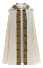 Cream/gold Semi Gothic Cope with stole Vestment Capa pluvial Piviale KY202KG25p