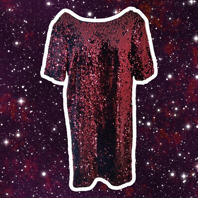 Monsoon Dress Size 10 Burgundy Sparkly Sequin Party Festival Cruise Pride  NEW UK